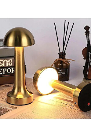 Gold Mantar Masa Lambası