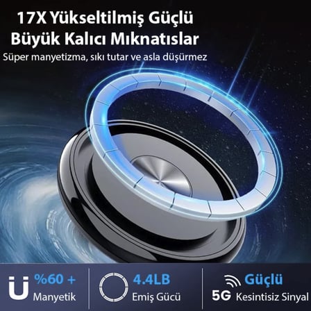 Manyetik araç içi telefon tutucu torpido üzeri ekran üzeri kullanım için tüm araçlara uyumlu