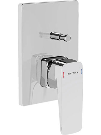 Artema Root Square A42752 Ankastre Banyo Bataryası, Sıva Üstü, Krom