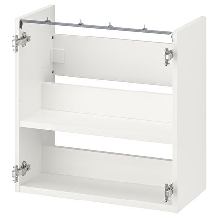 Lavabo alt dolabı iskeleti, beyaz, 60x30x60 cm, raflı