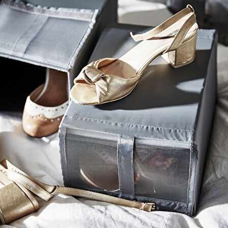 Ayakkabı kutusu, koyu gri, 22x34x16 cm