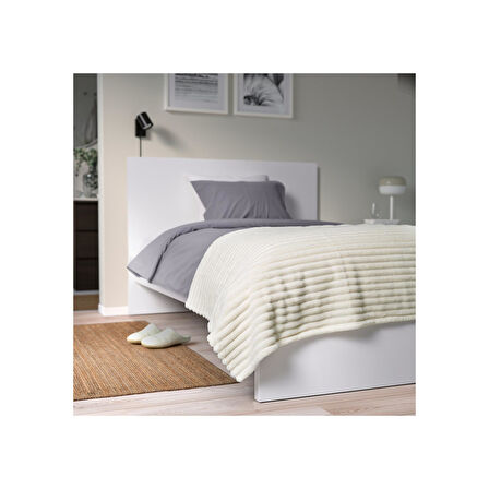 Yatak örtüsü, beyaz, 150x250 cm