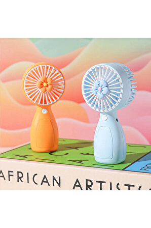 Mini Çiçekli El ve Masa Fanı