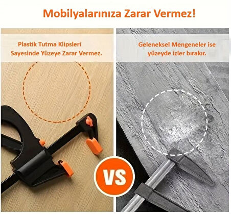 2 ADET Büyük Tip Sıkıştırma ve Gerdirme Fonksiyonlu El Mengenesi