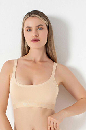 G-box 942 Bayan Bambu Parmak Askı Pedli Büstiyer - Ten - 4XL