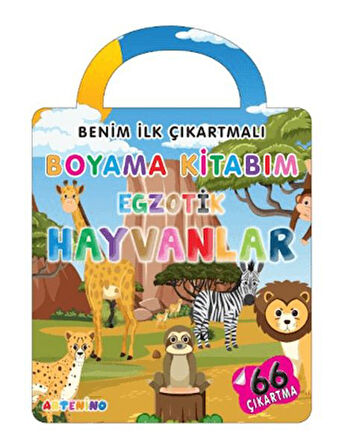Benim İlk Çıkartmalı Boyama Kitabım - Egzotik Hayvanlar