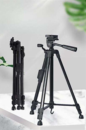 Telefon ve Fotoğraf Makinası Takılabilen Bluetooth Kumandalı 146 cm Tripod