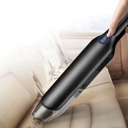 Rooty 12.000Pa Güçlü Vakum 80W Portatif Taşınabilir Şarjlı Mini Araç Ev Süpürgesi 2 Kademeli Yıkanabilir Filtreli Islak Kuru Zemine Uygun