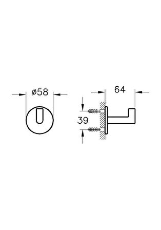VitrA Origin Tekli Askı Mat Siyah A4488436