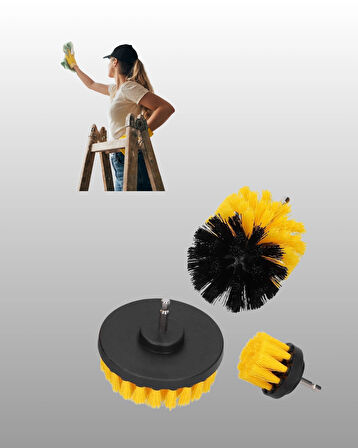 Matkap Ucu Fırça Seti Halı Fayans Zemin Temizliği