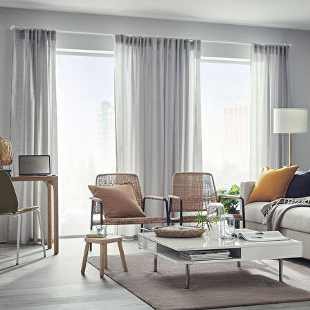 Büyük halı, açık gri, 133x195 cm