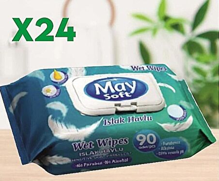 May Islak Havlu 90 Lı*24 Adet