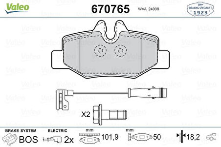 FREN BALATASI ARKA MERCEDES VITO W639 2003 A0064204420
