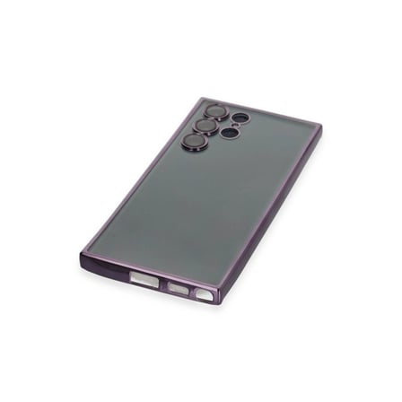 Samsung Galaxy S22 Ultra Kılıf Razer Lensli Silikon - Mor