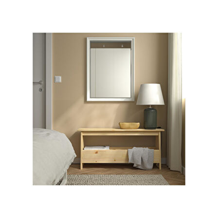 Duvar aynası, beyaz, 60x80 cm