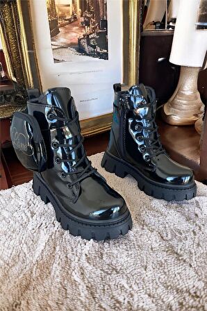 Çantalı Kız Çocuk Bot Postal SİYAH - SİYAH