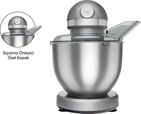 Karaca Mastermaid Chef Stand Mikser Galaxy Grey 1500W 5 Lt