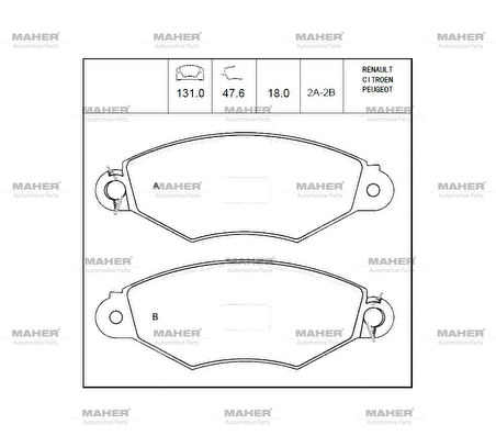 FREN BALATA KANGOO 1998-2008 / XSARA 1997-2005 ÖN 7701208142