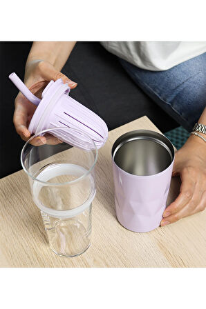 Cam Detox Pipetli Termos 650 ml