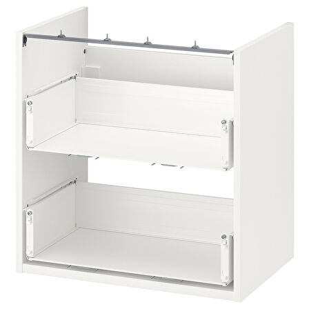 Lavabo alt dolabı iskeleti, beyaz, 60x40x60 cm, çekmeceli