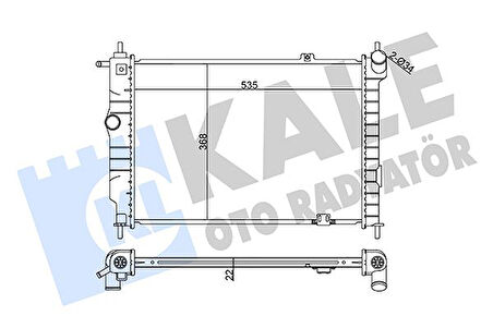 SU RADYATÖRÜ OPEL ASTRA F 1.4 1.6 1.8 165 2.0 GSI 1991 MT BRAZING 535X368X22 52455053 1300108 1300134 90443465 52455043