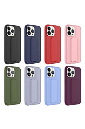 Apple iPhone 14 Pro ile Uyumlu Kılıf Mıknatıslı V Standlı Telefon Kılıfı Kapak