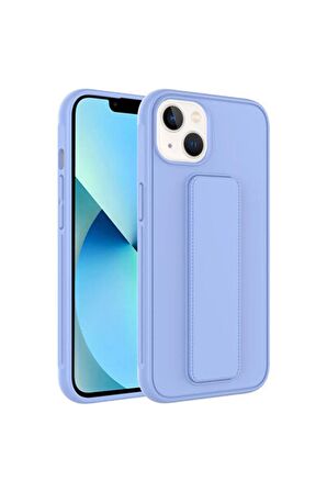 Apple iPhone 14 ile Uyumlu Kılıf Mıknatıslı V Standlı Telefon Kılıfı Kapak