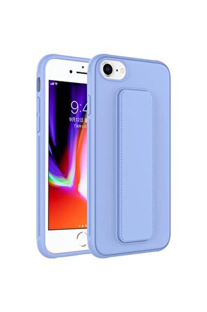 Apple iPhone SE 2020 ile Uyumlu Kılıf Mıknatıslı V Standlı Telefon Kılıfı Kapak