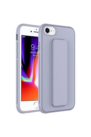 Apple iPhone SE 2022 ile Uyumlu Kılıf Mıknatıslı V Standlı Telefon Kılıfı Kapak