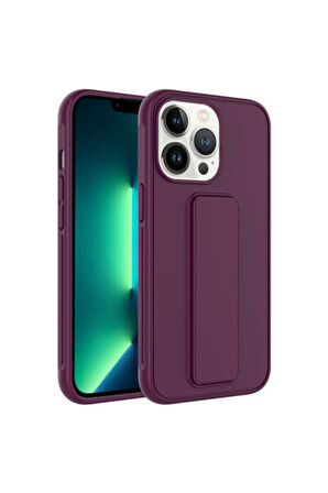 Apple iPhone 13 Pro ile Uyumlu Kılıf Mıknatıslı V Standlı Telefon Kılıfı Kapak