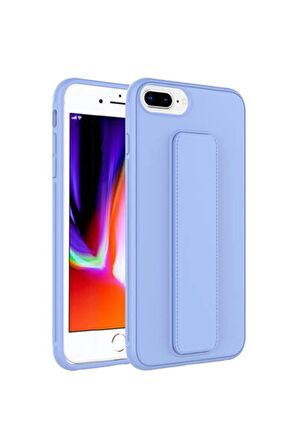 Apple iPhone 8 Plus ile Uyumlu Kılıf Mıknatıslı V Standlı Telefon Kılıfı Kapak