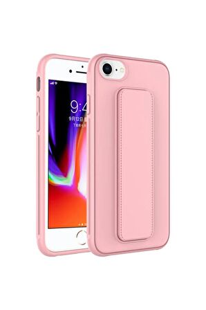 Apple iPhone 7 ile Uyumlu Kılıf Mıknatıslı V Standlı Telefon Kılıfı Kapak