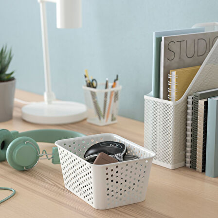 Sepet, beyaz, 15x20x10 cm