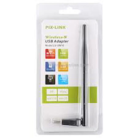 PIX-LINK LV-UW10 WIRELESS ADAPTÖR 150MBPS 5DB UYDU UYUMLU 