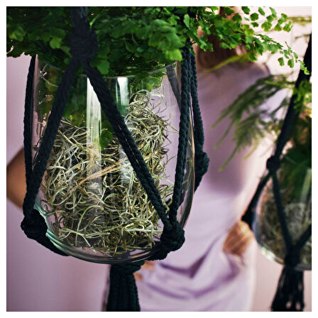 Saksı askısı, siyah