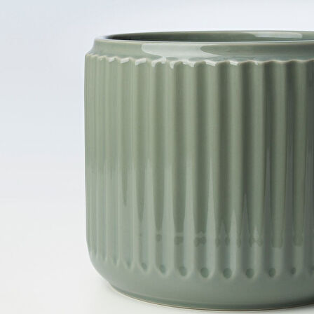 Seramik saksı, koyu turkuaz, 15 cm