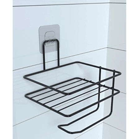 Pratik Yapışkanlı Metal Tuvalet Kağıdı Tutucu 