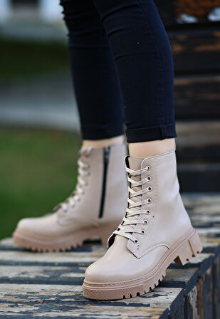 Bria Nude Cilt Bağcıklı Bot