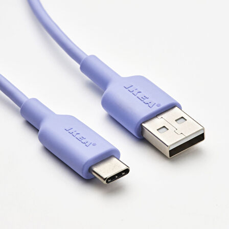 USB-C - USB kablo, lila, 1.0 m