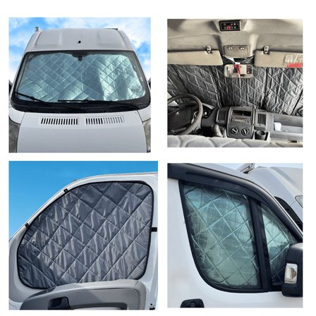 Motokaravan  Ön ve Yan Camlar için Isı Yalıtım Güneşlik  Fiat Ducato  Peugeot Boxer Citroen Jumper