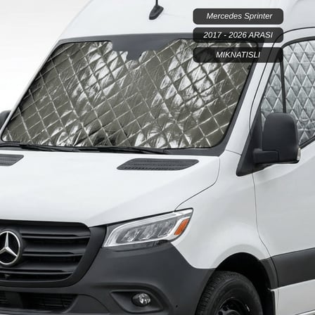 Motokaravan Ön ve Yan Camlar için Isı Yalıtım Güneşlik Mercedes Sprinter