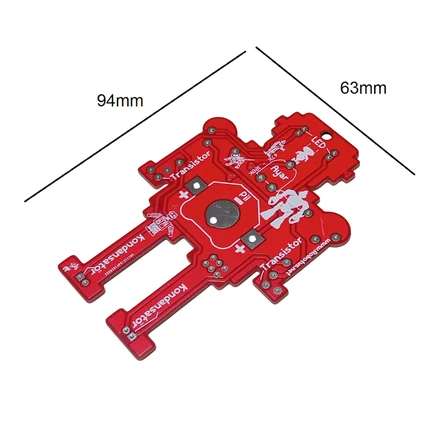 DC 3V Gözleri Yanıp Sönen Flaşörlü Robot Kendin Yap Hobi Devresi DIY Lehimleme Kiti Demonte(Montesiz)