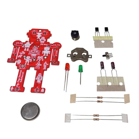 DC 3V Gözleri Yanıp Sönen Flaşörlü Robot Kendin Yap Hobi Devresi DIY Lehimleme Kiti Demonte(Montesiz)