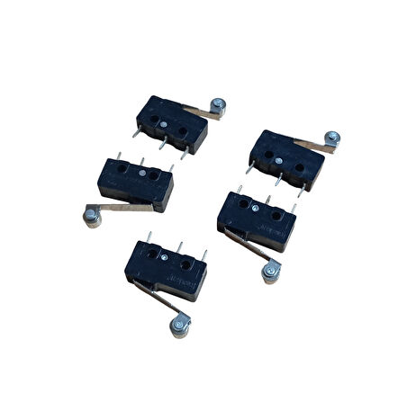 KW-1-2 Tekerlekli Sınır Anahtarı Makaralı Micro Switch 3 Pin - 5 Adet