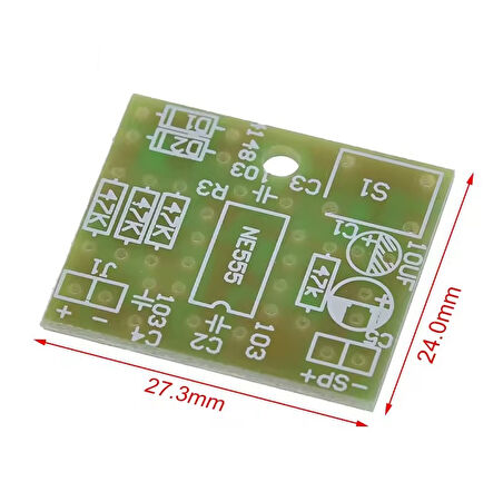 DC 5V Ding Dong Kapı Zili NE555 Hobi Devresi DIY Lehimleme Kiti - Demonte(Montesiz)