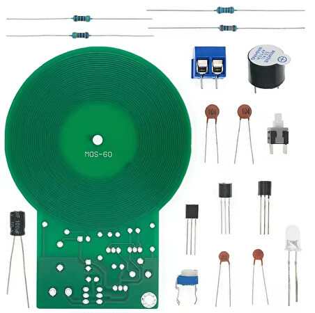 DC 3-5V Metal Dedektör 60mm Temassız Sensör Hobi Devresi DIY Lehimleme Kiti - Demonte(Montesiz)