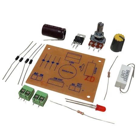 L200 ile DC 3-36V Ayarlı Güç Kaynağı Kendin Yap Hobi Devresi DIY Lehimleme Kiti - Demonte(Montesiz)