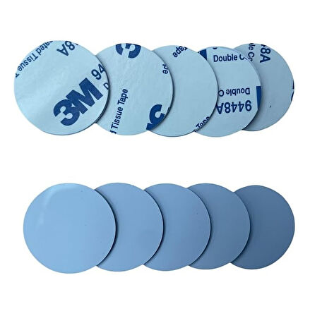 125kHz 25mm Çapında Madeni Para RFID Sticker Yapışkanlı Etiket EM4100 Salt Okunur - 10 Adet