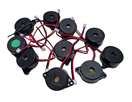 10 Adet KPI-G2210L DC 3-30V Devreli 22mm Kulaklı Piezo Buzzer Siyah 15mA 88dB