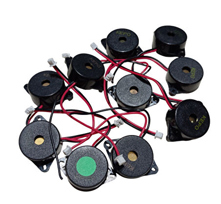 10 Adet KPI-G2210L DC 3-30V Devreli 22mm Kulaklı Piezo Buzzer Siyah 15mA 88dB